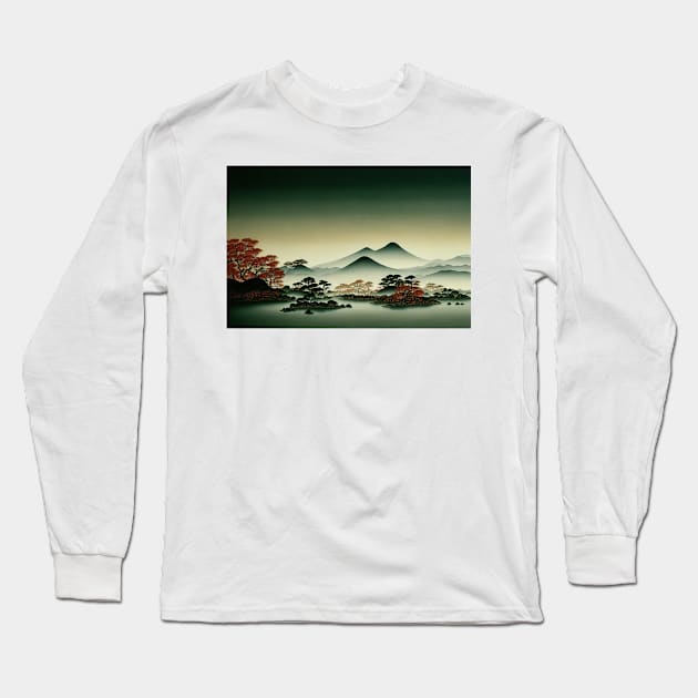 Japan landscape Long Sleeve T-Shirt by Imagier